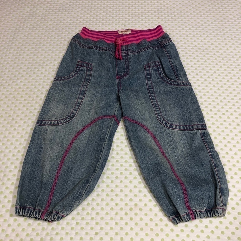 ME TOO-GIRL JEANS SIZE 2Y PINK & BLUE NWT